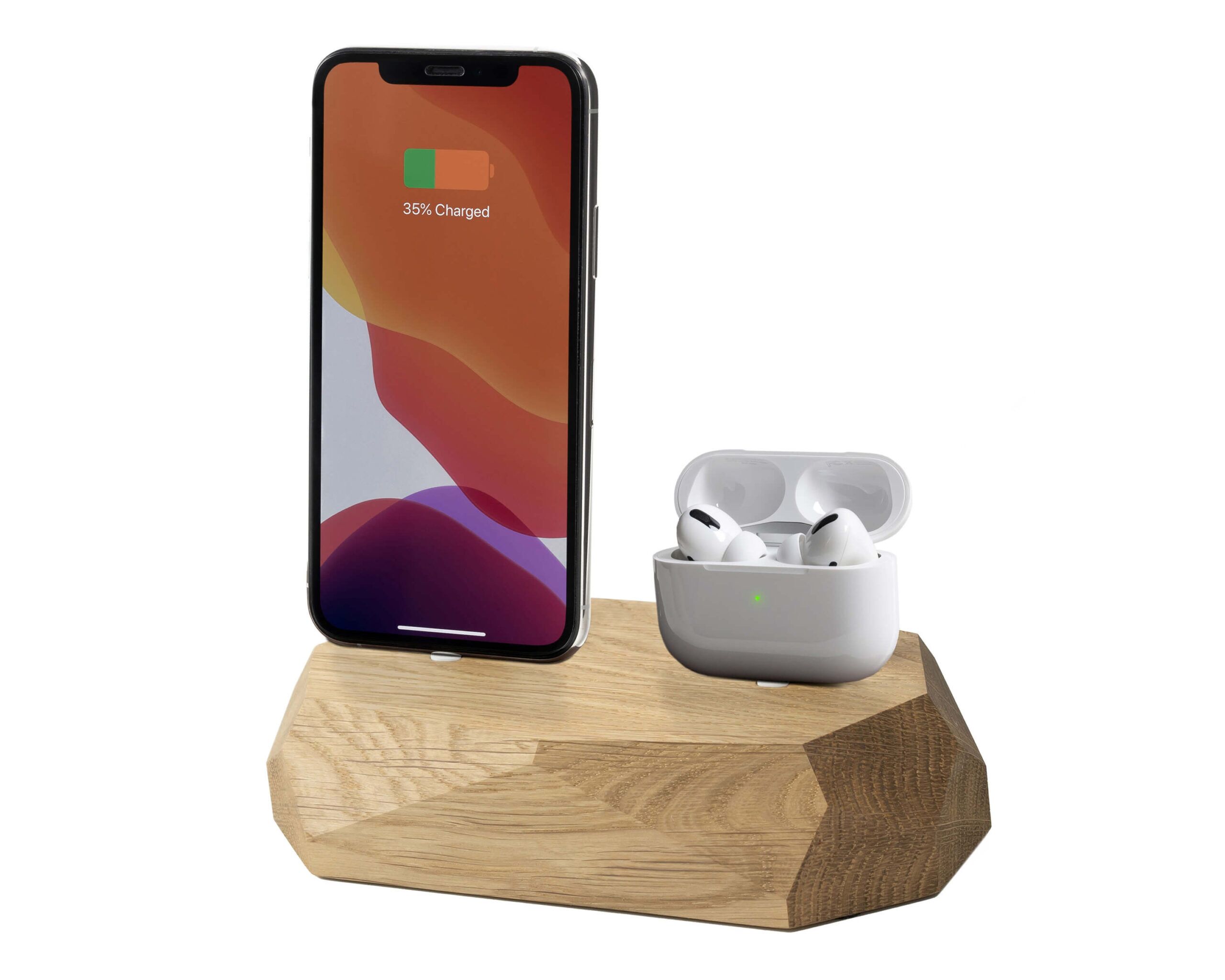 iphone dual dock oak oakywood 2