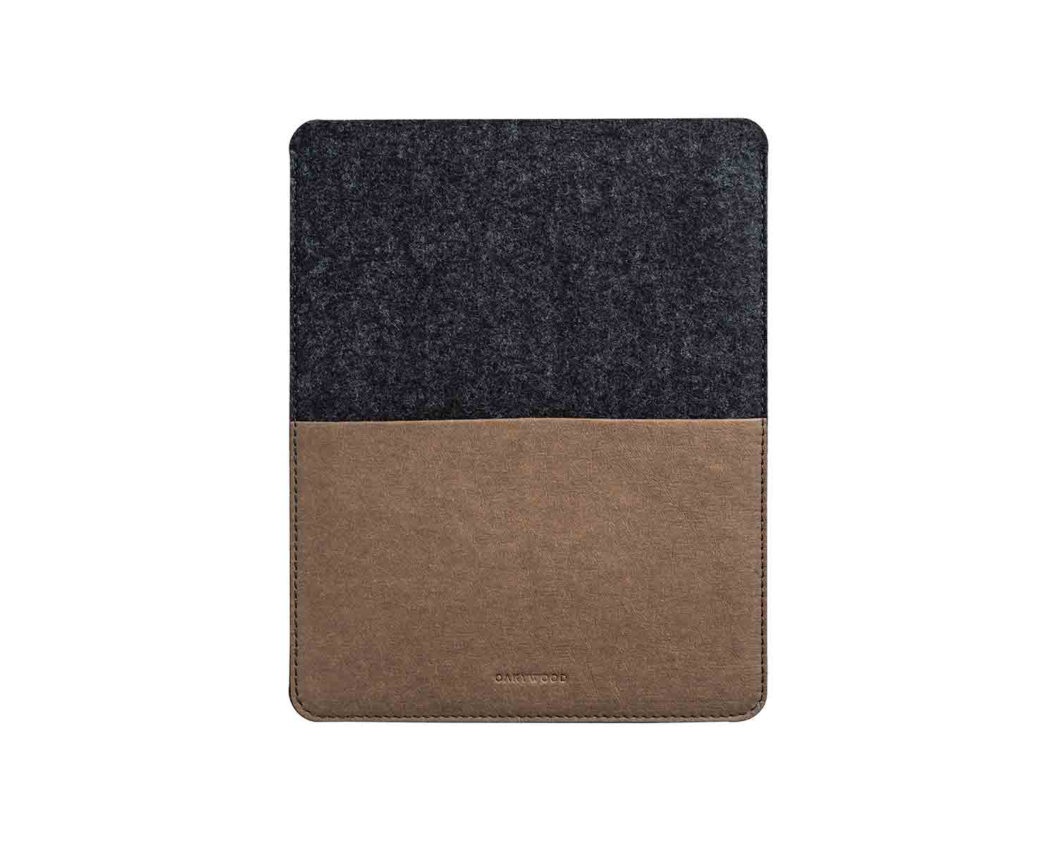 ipad macbook sleeves felt corkoak 454 12.9 inch black front