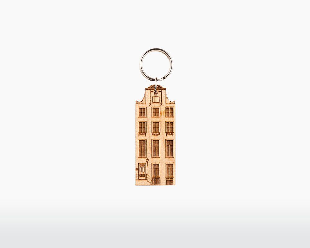 wooden keychain amsterdam canal house herengracht maple wood natural unique typical dutch on webshop wooden amsterdam.jpg.jpg
