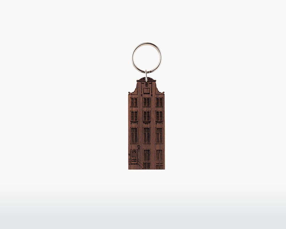 wooden keychain amsterdam herengracht walnut wood natural typical unique accessory on webshop wooden amsterdam.jpg.jpg
