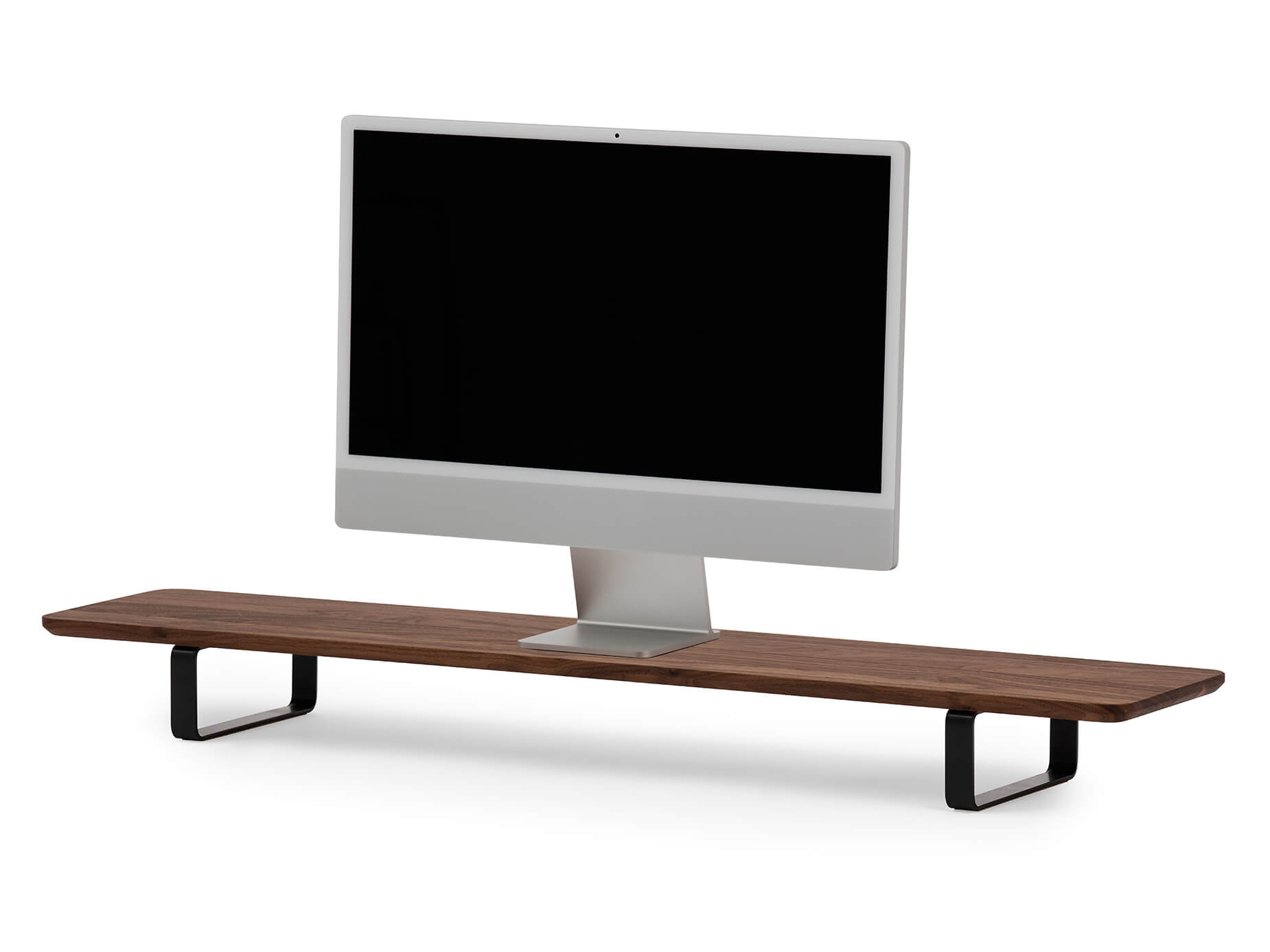 dual desk shelf – monitor stand – walnut