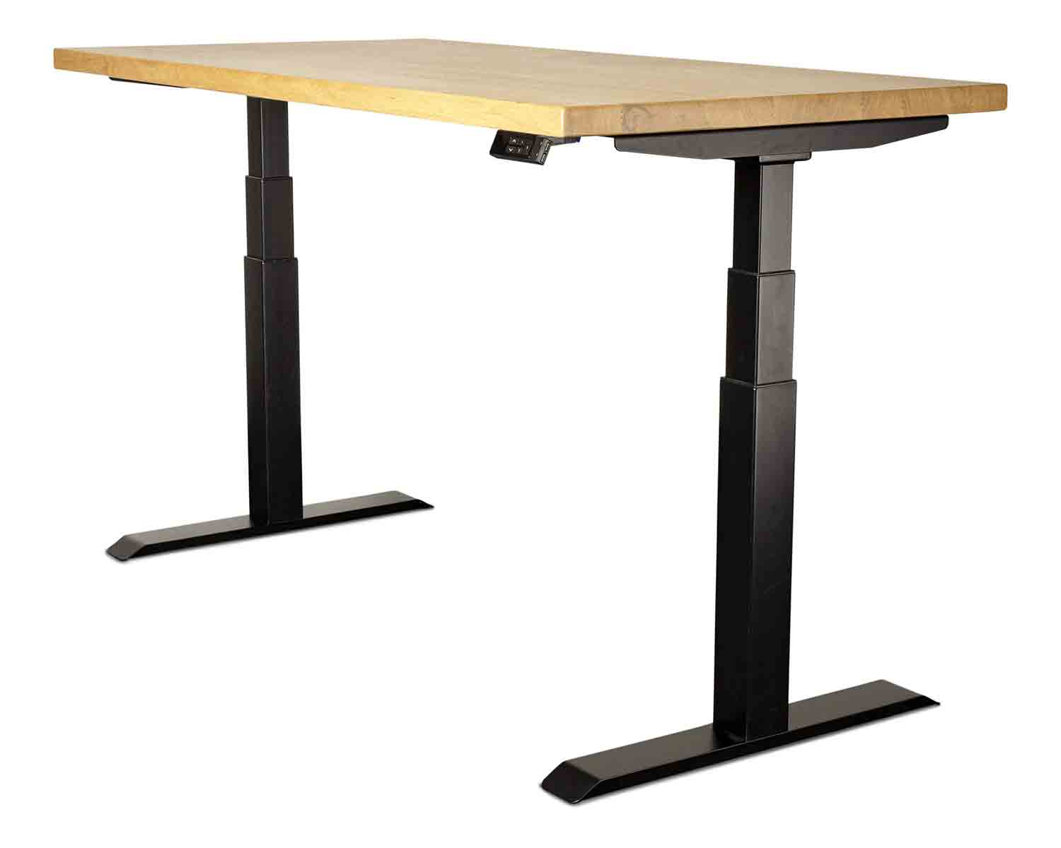 standing desk converter oak steel 001