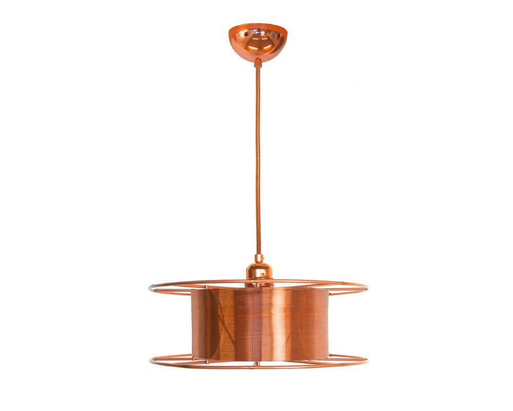 spool hanging lamp brass deluxe