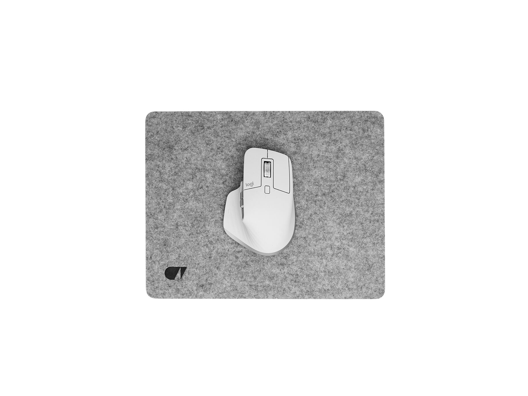 felt & cork mouse pad grey