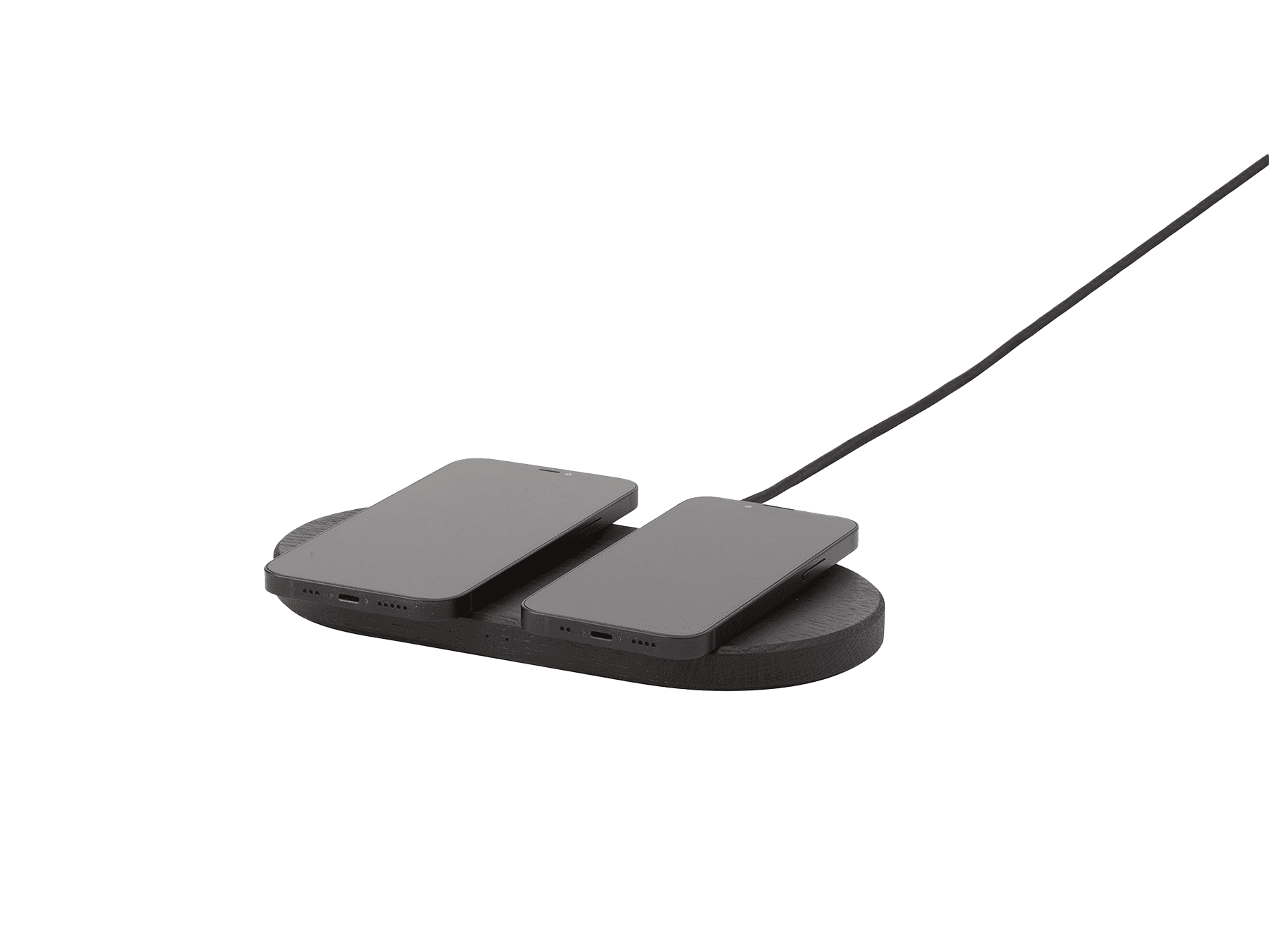dual slim charging pad black