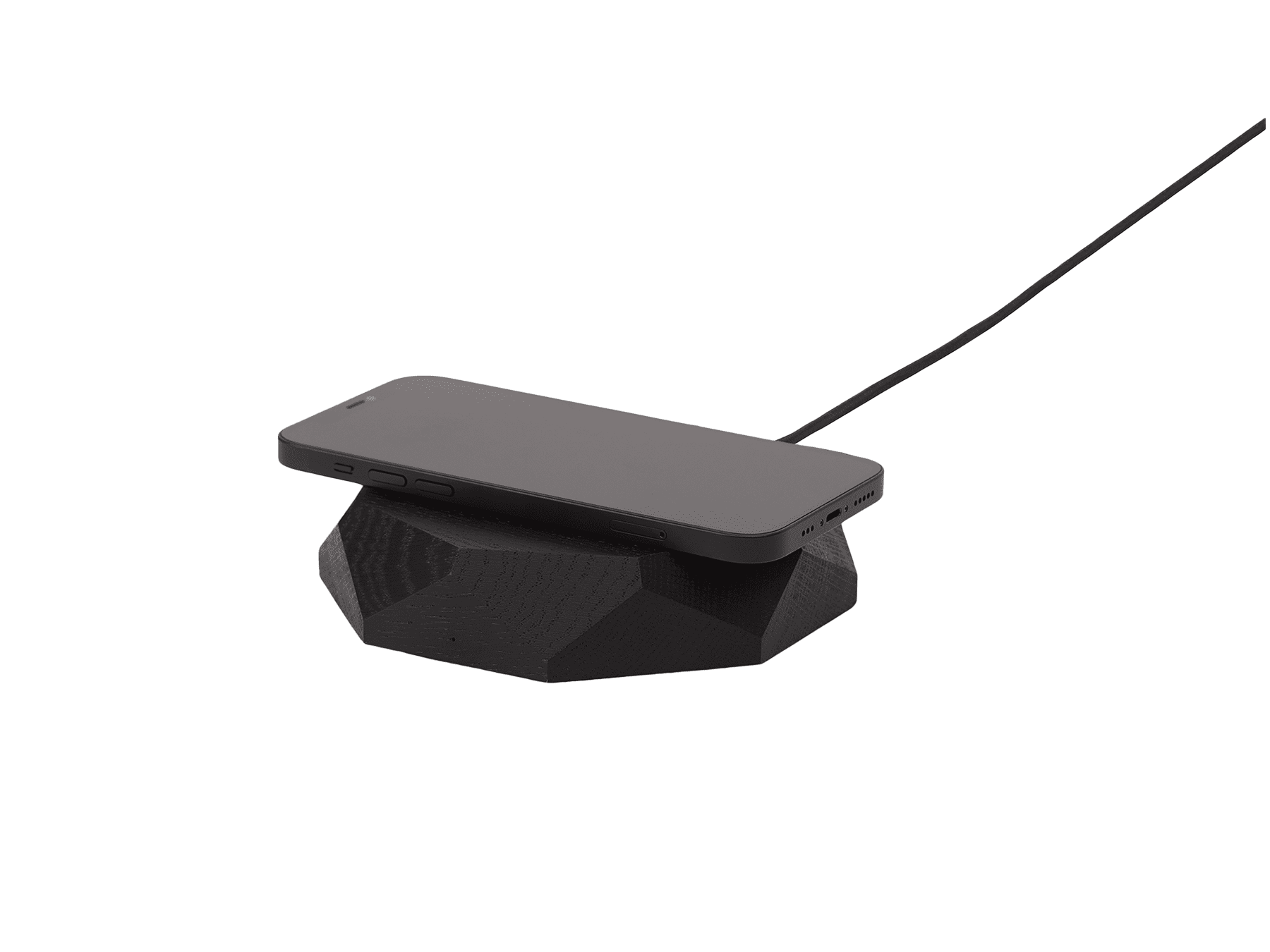 geometric charging pad black