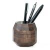 geometric pen pot walnut oakywood 1 geometric pen pot walnut oakywood 1