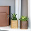 square planters oak walnut oakywood square planters oak walnut oakywood