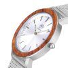 two o houten horloge de pijp 2 wooden watch for men in walnut silver strap from amsterdam brand two-o