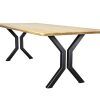 hourglass oak steel table 001 hourglass oak steel table 001