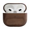 oakywood airpods 3 case walnut oak 408 01 walnut wooden AirPods case with AirPods opened front view