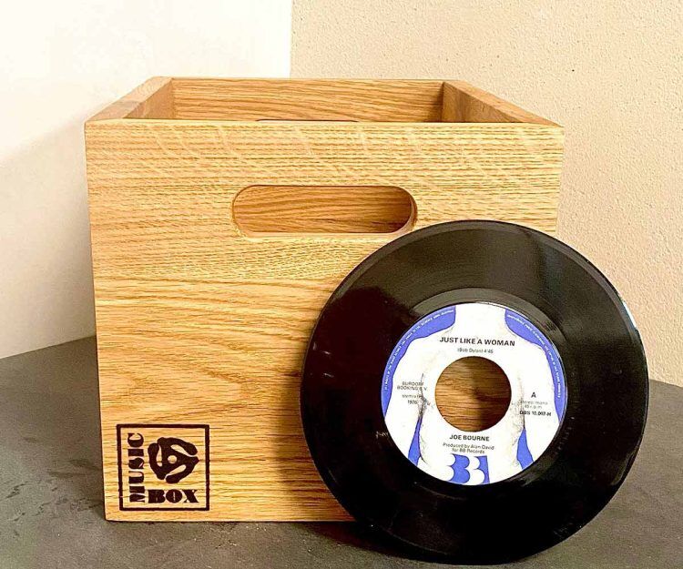 Wooden Vinyl Record Box - Oiled Oak 7