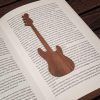 bookmarks file 1basgitaar walnoot bass guitar music instrument bookmark wood walnut in book