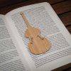 bookmarks file 1contrabas eiken bass music instrument bookmark wood oak in book