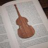 bookmarks file 1contrabas walnoot bass music instrument bookmark wood walnut in book