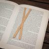 bookmarks file 1drumstokken eiken drumsticks music instrument bookmark wood oak in book