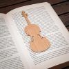 bookmarks file 1viool eiken violin music instrument bookmark wood oak in book