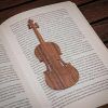 bookmarks file 1viool walnoot violin music instrument bookmark wood walnut in book