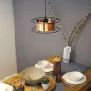 spool hanging lamp brass deluxe spool hanging lamp brass deluxe