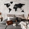 wooden world map mdf black wooden world map mdf black
