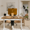 home office goals oakywood standing desk setup with shelves home office goals oakywood standing desk setup with shelves