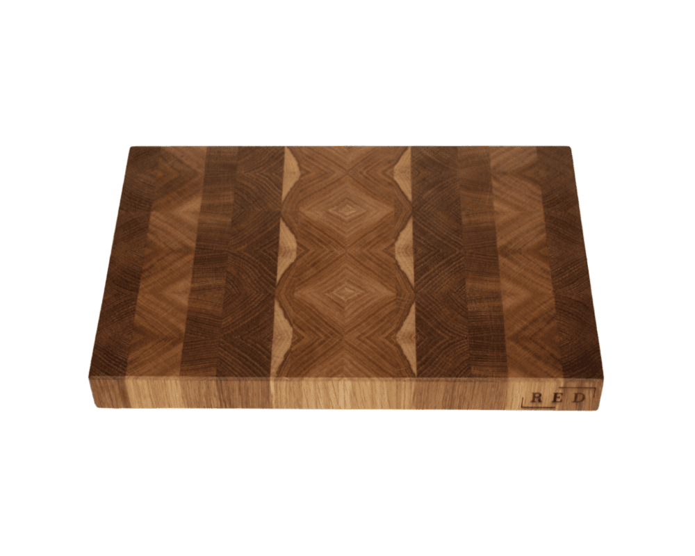 end grain cutting board symmetry oak 30 x 20 cm