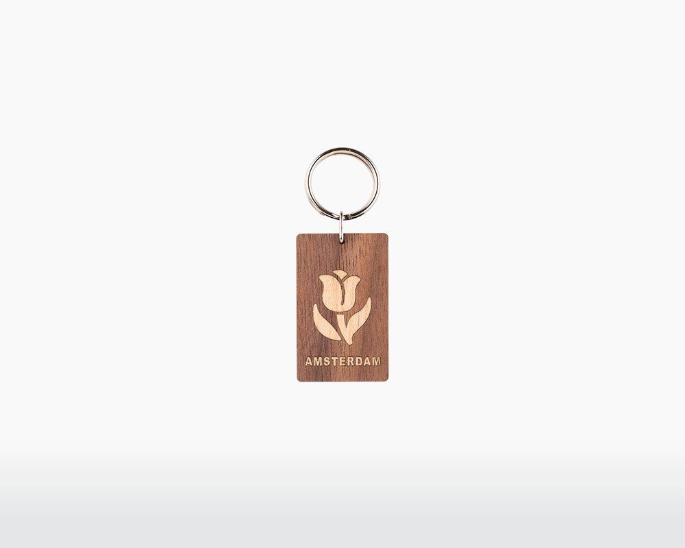 wooden keychain amsterdam tulip walnut wood maple inlay typical dutch flower on webshop wooden amsterdam.jpg.jpg